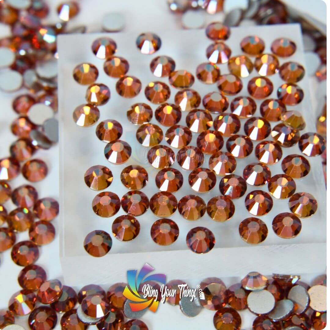Amber Flatback Rhinestones