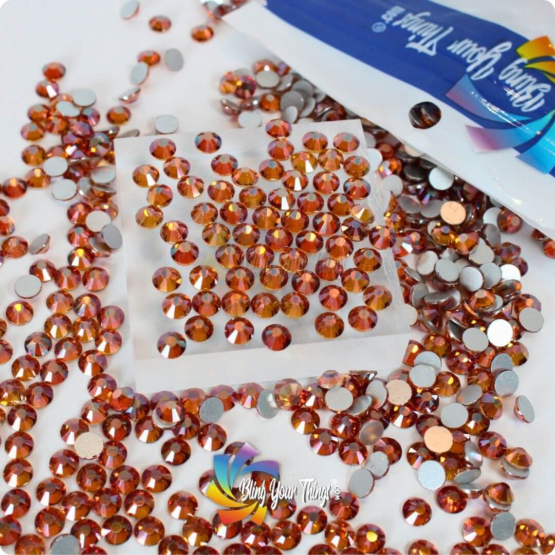 Amber SS16 Rhinestones glass
