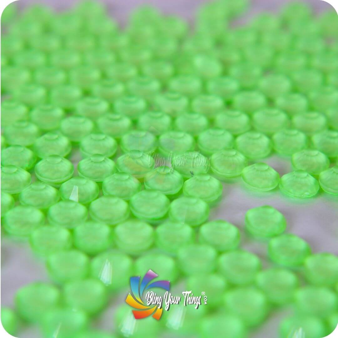 Lime Green Neon Glass Rhinestones