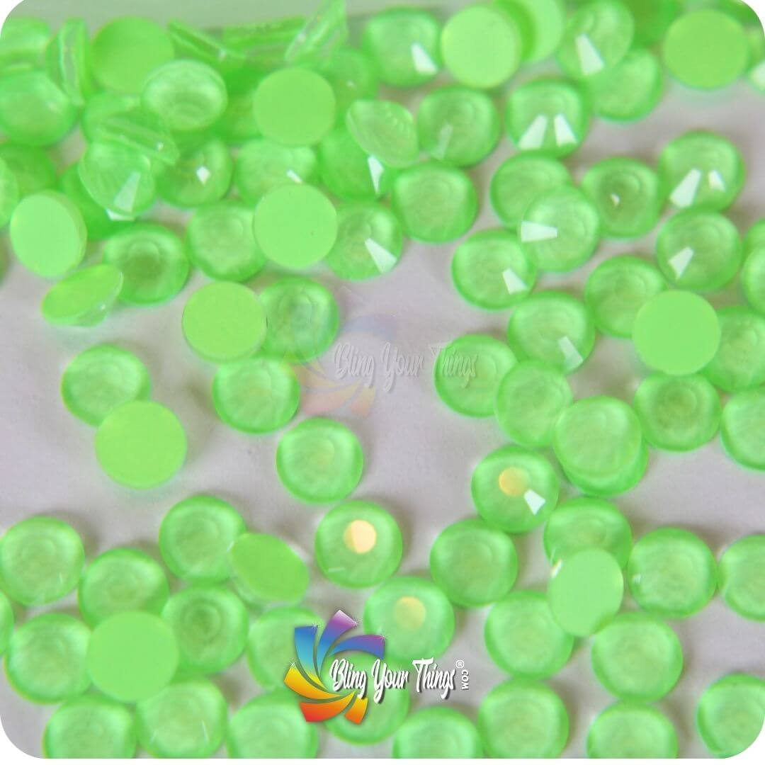 Lime Green Neon Rhinestones for DIY bling